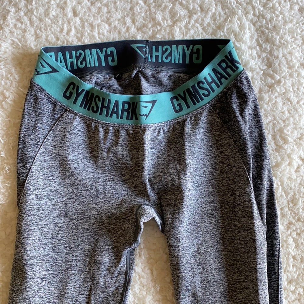 Gymshark Flex Leggings Charcoal Marl/Dusky Teal